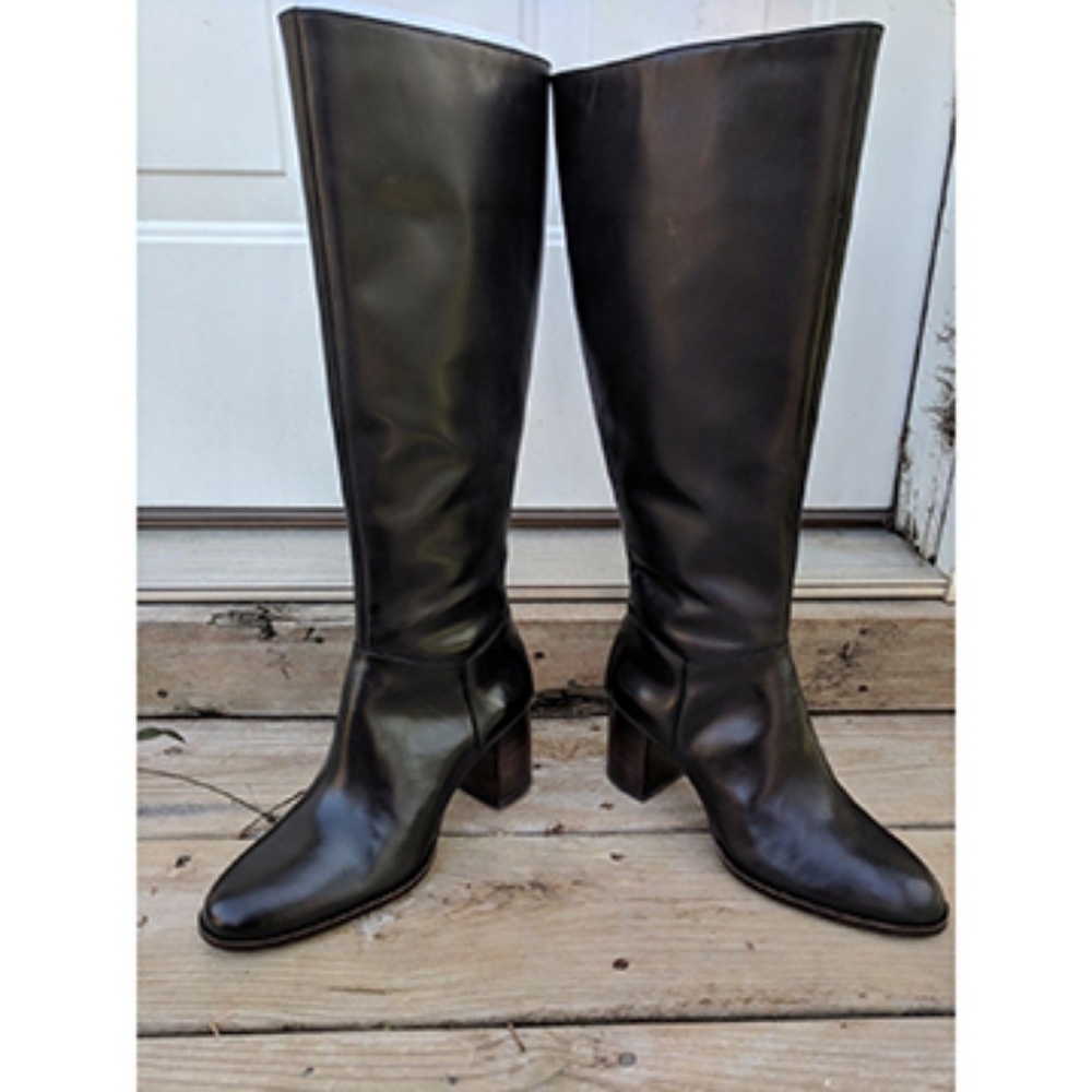 Antonio Melani "Dreda" Blsck Genuine Leather Boots